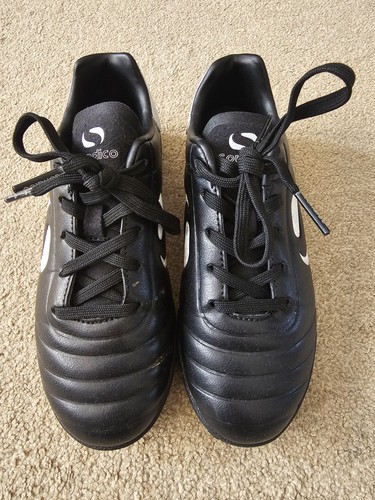 Childrens Black And White Sondico Size 12 Football Boots