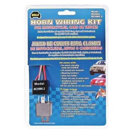 WOLO MCWK-2 Motorcycle Horn Wiring Kit