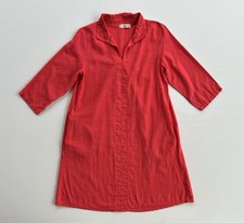 Terzo Millennio Italy Linen Cotton Tunic Dress Pink 3/4 Sleeve Women’s Medium