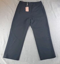 Quince Pants Womens Large Black Ankle Stretch Office Work Business 30X25.5 New