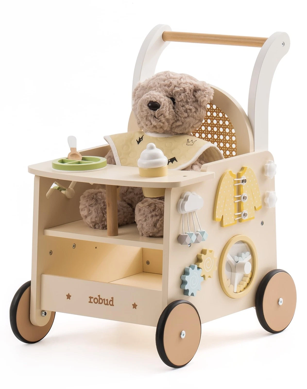 Wooden Baby Walker for 1-2 Year Old, 2-in-1 Doll Stroller Walker with
Opens in a new window or tab