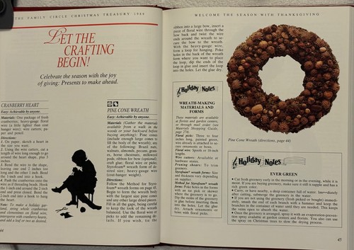 Family Circle Books Christmas Treasury 1989 Home Decor Crafts Recipes Gifts DIY - Imagen 8 de 10
