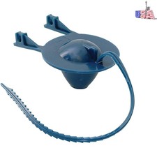 Universal Toilet Flapper 2-Inch - Eastman Blue PVC with Easy Install Fiber Strap