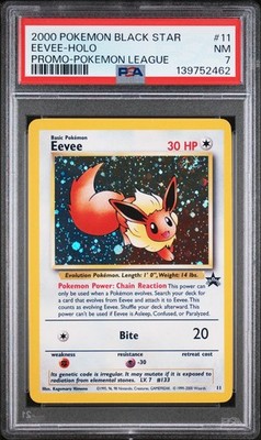 Pokémon Eevee 11/53 Wotc Promo Holo PSA 7 Black Star 2000 Pokémon