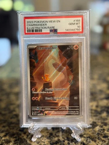 CHARMANDER 2023 POKEMON MEW EN-151 ILLUSTRATION RARE #168 PSA 10 GEM MINT
