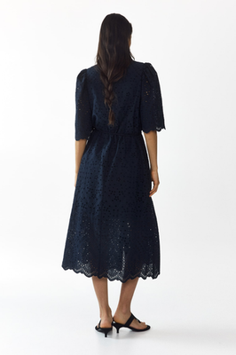 NWT H&M EYELET-EMBROIDERED COTTON SHIRT DRESS | eBay