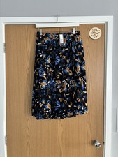 M&S Floral Midi Wrap Pleated Skirt Spring SummerParty Wedding Uk Size 16 R BNWT