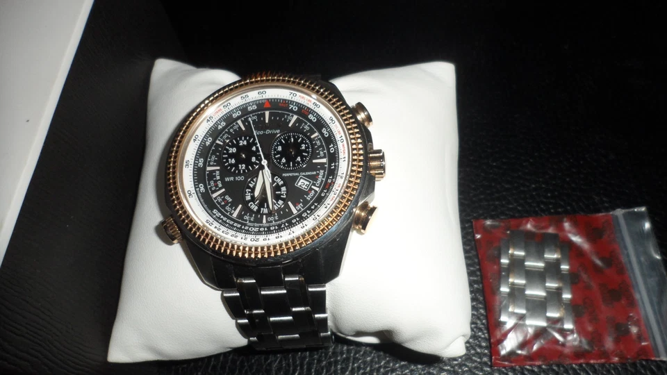 Citizen Eco Drive Perpetual Chronograph Two Tone Watch BL5406-56L / USED GOOD - Image 3 of 4