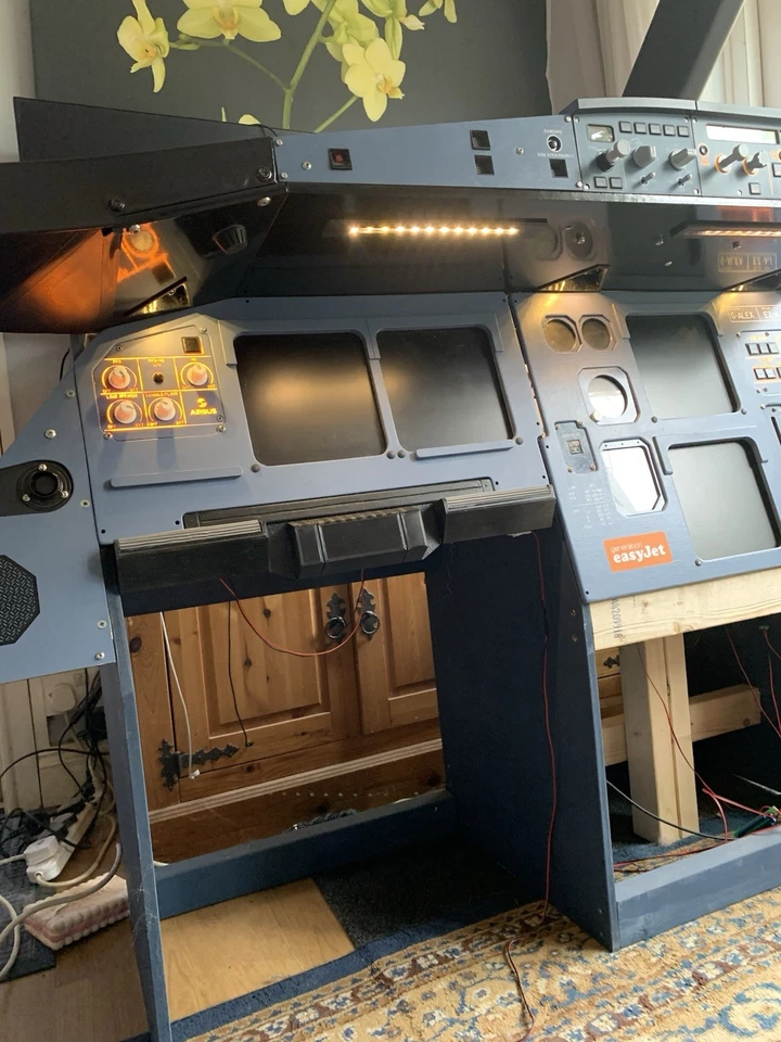 A320 MIP With Thrustmaster Throttles, Dummy Trim Wheels, And More - Image 2 of 4