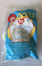 McDonald's TY Teenie Beanie Baby Toy 2000 Neon the Seahorse 13 NOS Sealed