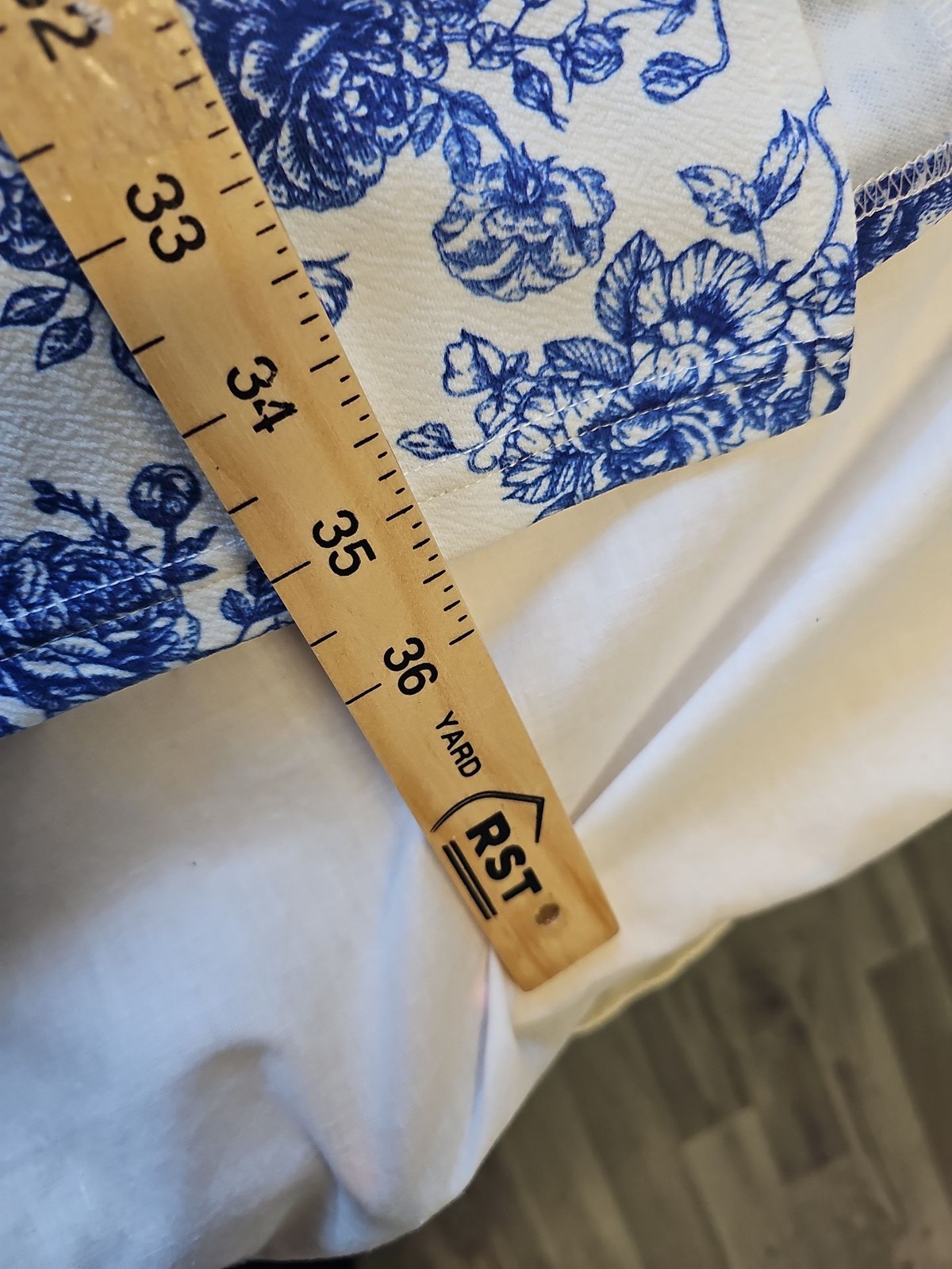 SHEIN MOD Blue Toile Floral Print Midi Dress with Slit size 8/10 KK206 image 6