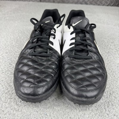 Nike Tiempo Genio TF Lea 631284-010 Men's 13 Black boots Cleats
