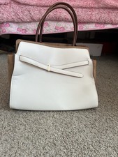 Women s Beige/Brown Satchel Top Handle Bag, B...