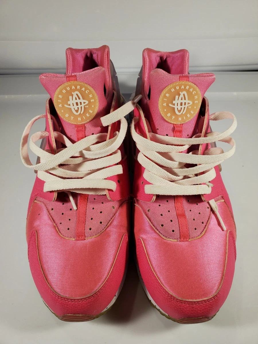 Nike Huarache Pink Custom x Mens Size 12 Pink Dalmation Sole Used x