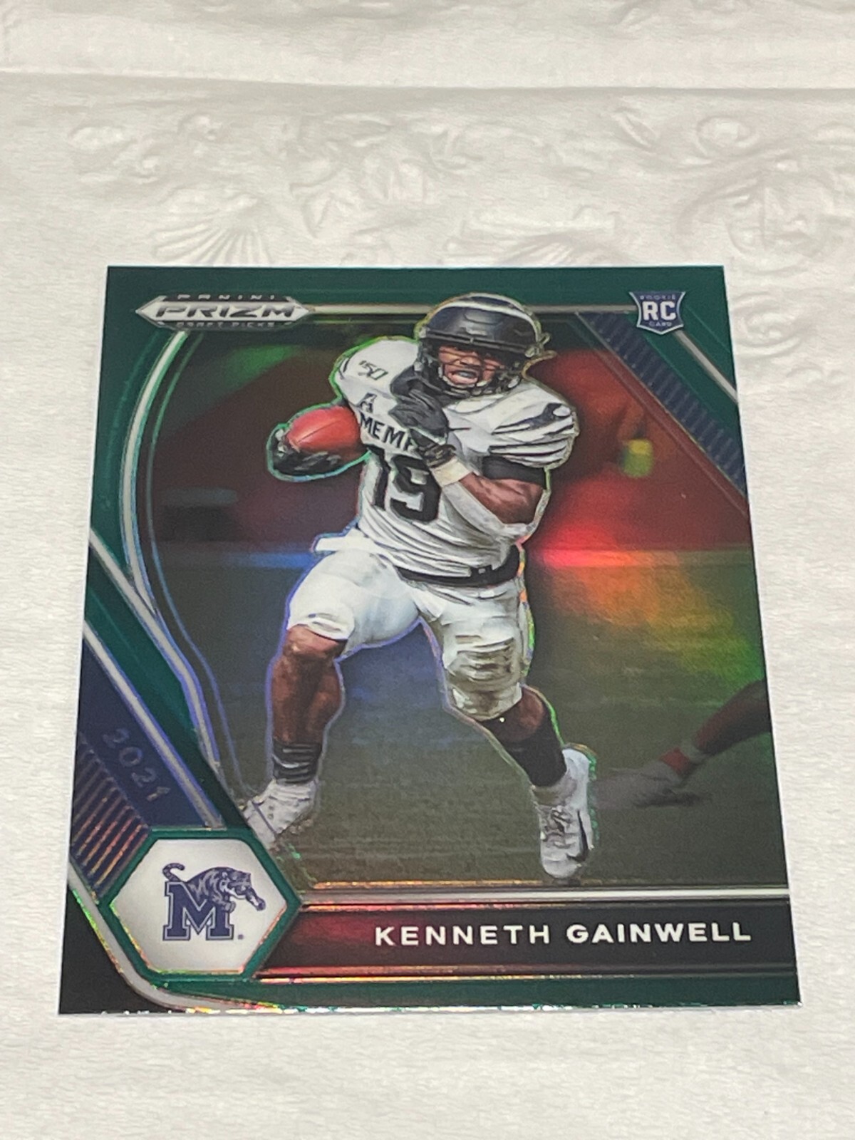 2021 Prizm Draft Picks Kenneth Gainwell RC Green Prizm SP #113