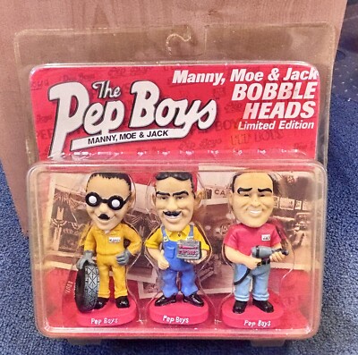 Pep Boys - Manny, Moe & Jack Bobbleheads - LIMITED EDITION! *NEW*