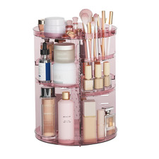 Rotating Makeup Organizer,DIY 8 Adjustable Layers 360 Spinning Skincare Organize