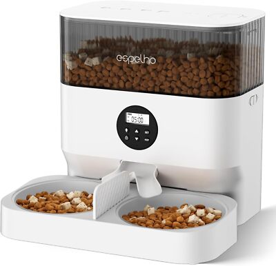 Automatic Cat Feeder - 5L Timed Cat Food Dispenser 2 Cats with 2