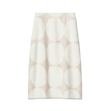 Marimekko x Uniqlo Fleece Printed Skirt LG Stones White L NIB