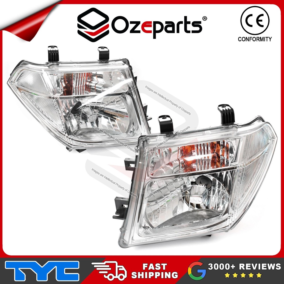 Set / Pair LH+RH Head Light Lamp For Nissan Pathfinder R51 01/2005