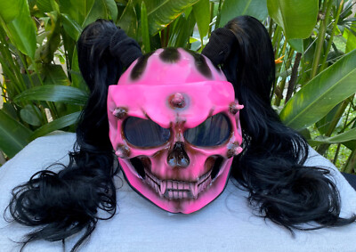 female skull motorcycle helmet Hot Leathers HLD1048 Live, Love Ride Gloss Pink DOT Approved Cap Half Biker %20Many%20More%20Colors%20And%20Designs%20Available%20Such%20As%20Soft%20Touch%20Dull%20Black%2C%20Hi Pink Female Motorcycle Helmets Ladies