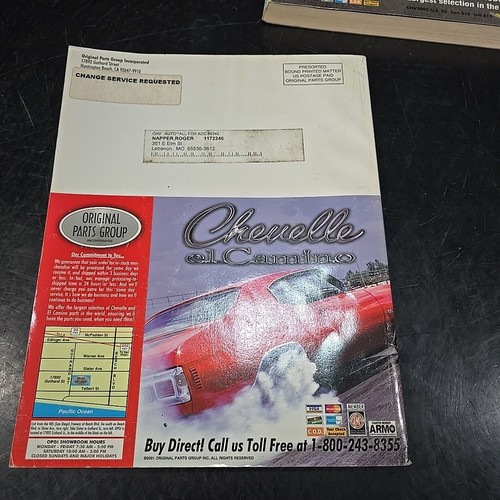 (5) Auto Part Catalogs Lot VTG Chevelle Camino Monte Carlo GTO Le Mans Tempest - Foto 13 di 18