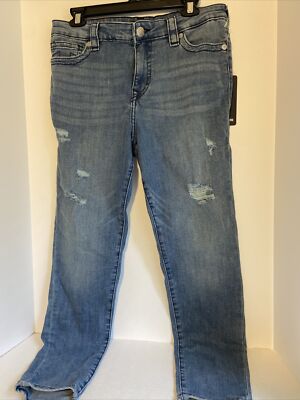 True Religion  HALLE mid rise super skinny jeans size 31 MR Sun Destroy NWT $179