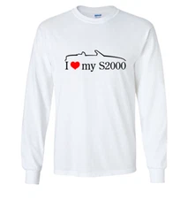 I love my S2000 Heart Honda JDM Fanboy import Car White Long Sleeve