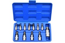 12pc 6pt Star Lobe Torx Star Plus Bit Socket Set