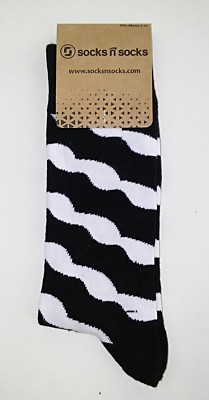 WAVY THICK BLACK LINE CREW DRESS SOCK-LARGE - MEN-BY SOCKS N SOCKS - FREE SHIP! WAVY THICK BLACK LINE CREW DRESS SOCK-LARGE - MEN-BY SOCKS N SOCKS - FREE SHIP!