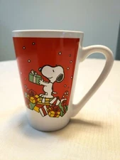 Peanuts Snoopy & Woodstock Santa's Little Helper Ceramic Coffee Mug Tea Cup