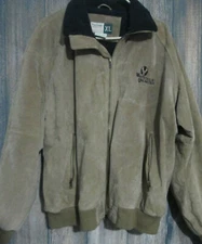 Whitetails Unlimited Mens XL Tan Leather Suede Fleece Lined Jacket Game Hunters