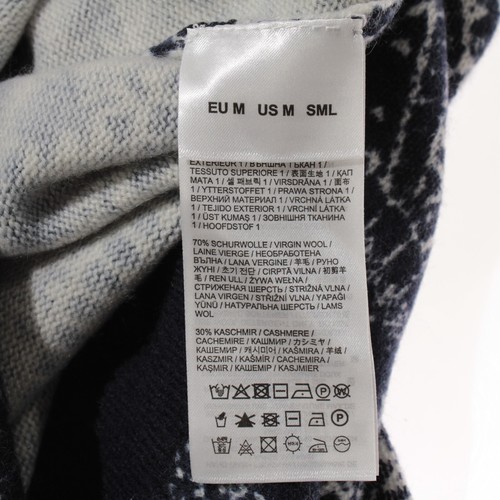Bogner NWT Draco Crew Neck Sweater Size Medium in Blue Wool & Cashmere Blend - Foto 9 di 9