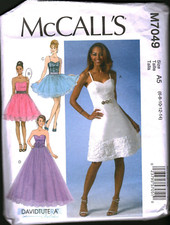 7049 Vintage McCalls SEWING Pattern Misses Formal Gown Evening Dress 6-14 OOP