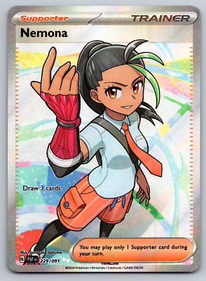 [BGS8.5] ポケモンカード Nemona UR Pokémon TCG Nemona 229/091 Paldean Fates Holo Ultra Rare | eBay