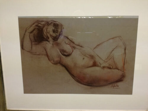 Luciano Salazar Nude Painting Pastel 70 X 60 CM Frame Painter Venetian - Picture 1 of 1