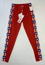 Kappa Red w/White/Blue Side Stripe Logo Leggi...
