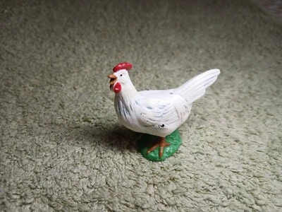 La ferme SCHLEICH - Poule blanche, barbillons et crête rouges - Photo 1/4