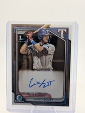 2024 Bowman Chrome Quincy Scott (1st) Auto TEX Rangers