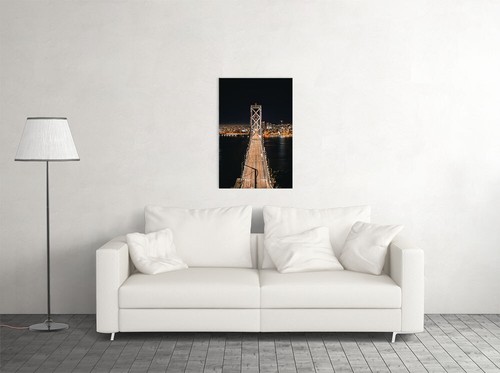 San Francisco Bay Bridge At Night Travel Print Wall Home Decor - POSTER 20x30 - Picture 2 of 3