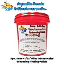Ultra Intense Color Enhancing -1mm Floating Discus  Cichlid Pellets