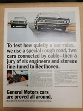 VINTAGE ORIGINAL 1965 GM Print Ad General Motors Beethoven