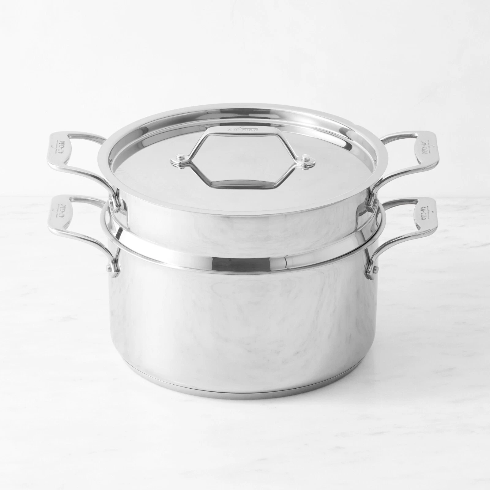 All-Clad Simply Strain Stainless-Steel 8 qt Multipot with lid