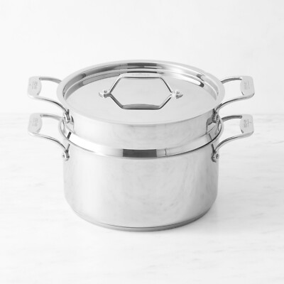 All-Clad Simply Strain Stainless-Steel 8 qt Multipot with lid