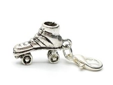 Roller Skate Charm Bracelet Roller Skates Disco Roller Silver