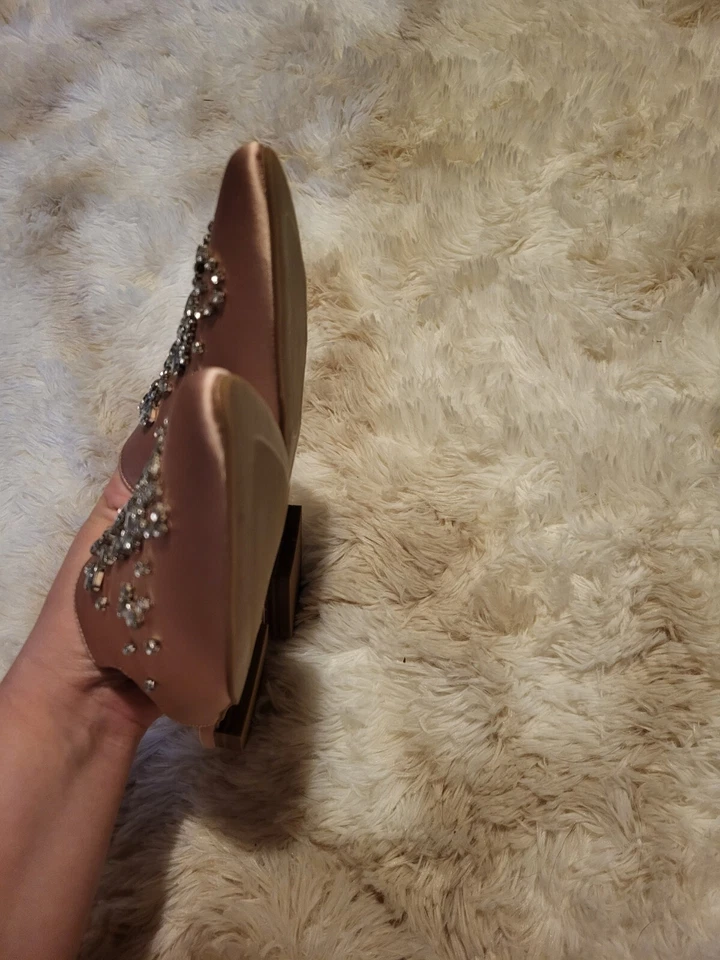 Call It Spring Stones Pointed Toe Slide Sandals Pink Sz 9 Lite Weight - Image 3 of 4