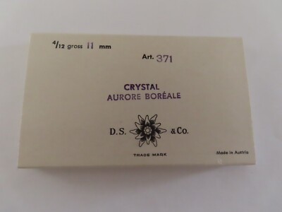 Factory Box 48 Vintage Swarovski Machine cut Beads 11mm Crystal AB. #371 MINT!