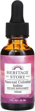 Heritage Store Nascent Colloidal Iodine Drops 246Mcg, Liquid Iodine Supplement f
