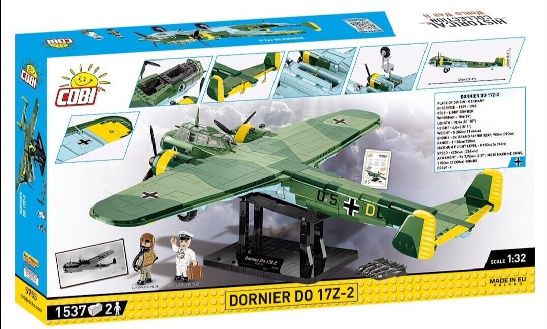 Limited Edition bomber DORNIER DO 17Z-2 COBI 5753 1/32 bricks