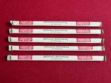 1950's, Coca-Cola, "Un-Open", Twin Paper Drinking Straws Packet (Scarce/Vintage)